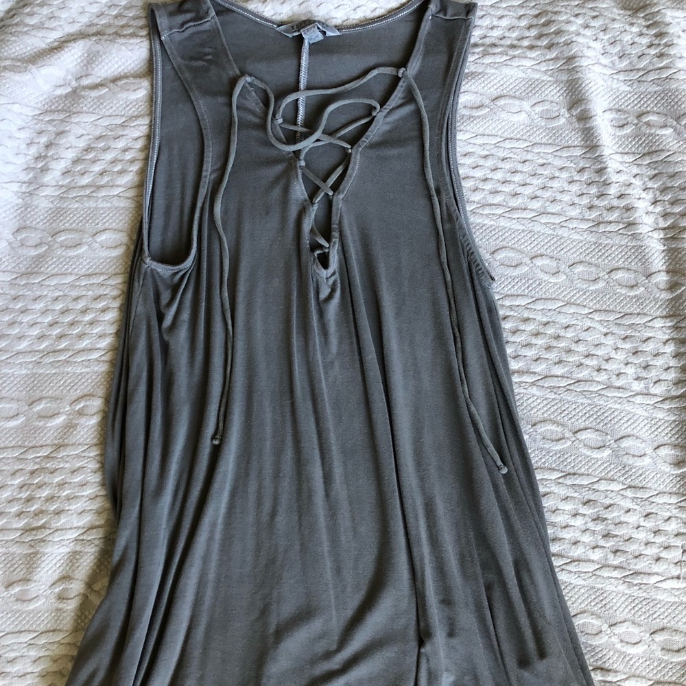 Lace up American eagle shirt